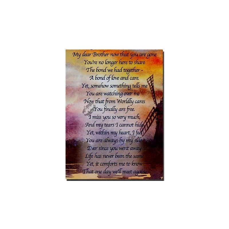 Grave Card - Dear Brother Your Memory Will Never Fade