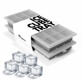 glacio Ice Cube Tray – Small Silicone Molds with Lids, BPA-Free and Flexible for Cocktails and Beverages – Set of 2