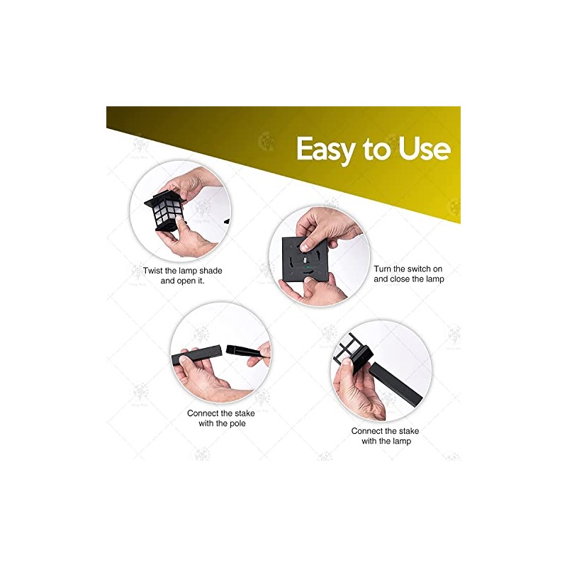 VaygWay 12 Pack Bright Solar Pathway Lights - Premium Quality