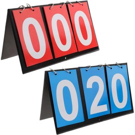 Scoreboard, Scoring Board, Foldable, Waterproof, Portable, Easy to Read, Score Chart, Suitable for Various Sports, Competition, Baseball, Soccer, Basketball, Table Tennis, Sports (4 Digits)