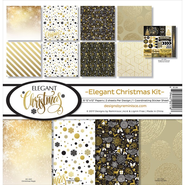 Reminisce EC-200 Elegant Christmas Scrapbook Collection Kit