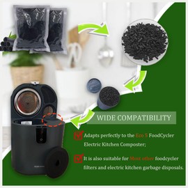 PurifyLogix 1.6 Pounds Activated Charcoal Filter Refill for FoodCycler Kitchen Waste Composters, Odor-Absorbing Replacement Carbon Compatible with Eco 5 FoodCycler Indoor Electric Composter(2PCS)