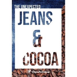 Clairefontaine Jeans & Cocoa 83527C Portfolio Folder for DIN A4 24 x 32 cm with Elastic Closure 1 Piece Cocoa