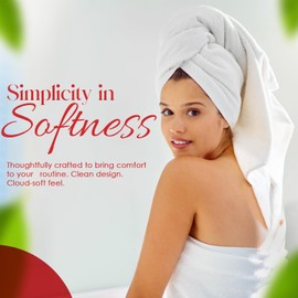 RIVERSIDE 100% Ring-Spun Cotton Bath Towels Set of 4 22 x 44 - Soft, Quick Dry & Highly Absorbent Towels for Shower & Bathroom - 450 GSM Lightweight Cotton Towels for Spa, Gym, Hotel- (White)