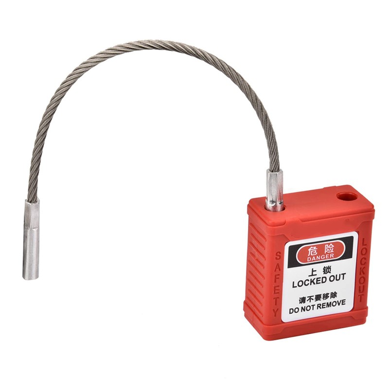Safety Lockout Padlock, Lock Off Kit for Electrical Safety, Cable