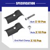 QUARKZMAN Pipe Connector, Joint Pipe Clamps, 180 Degrees, 2-Way, Set