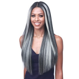 Bobbi Boss Synthetic Hair HD Lace Front Wig - MLF703 SICILY, 5.5" HD Lace Wigs with Glueless Grip Series, High Heat Resistant Wigs (TBBG/1B350)