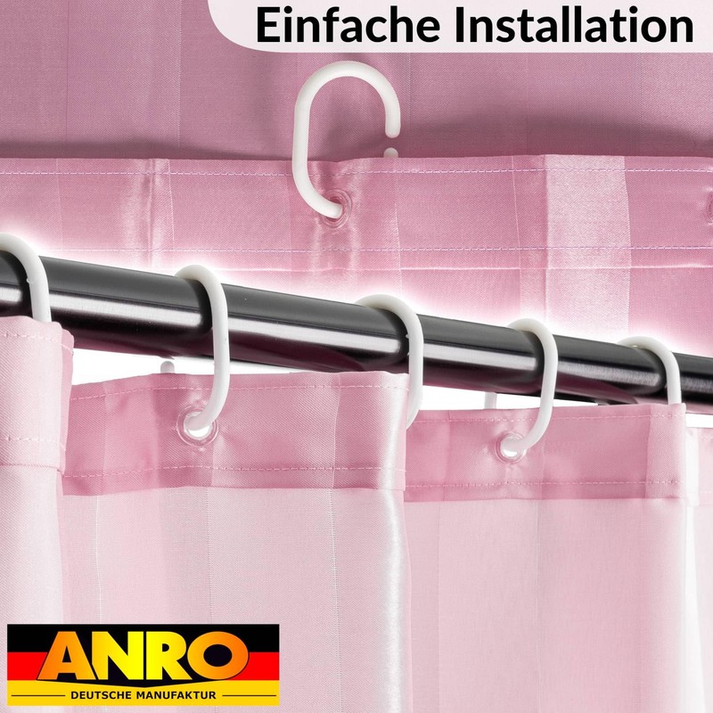 ANRO Shower Curtain Bath Curtain Shower Curtains Washable with Shower