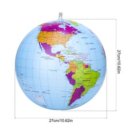 RosewineC 4 Packs Inflatable Global World Globe 38cm,Explore The World,Educational Geographic for School,Play and Educational Games