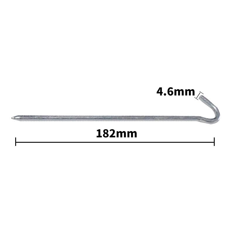 12PCS Tent Pegs Steel Ground Camping Stakes Outdoor Nail 6mm