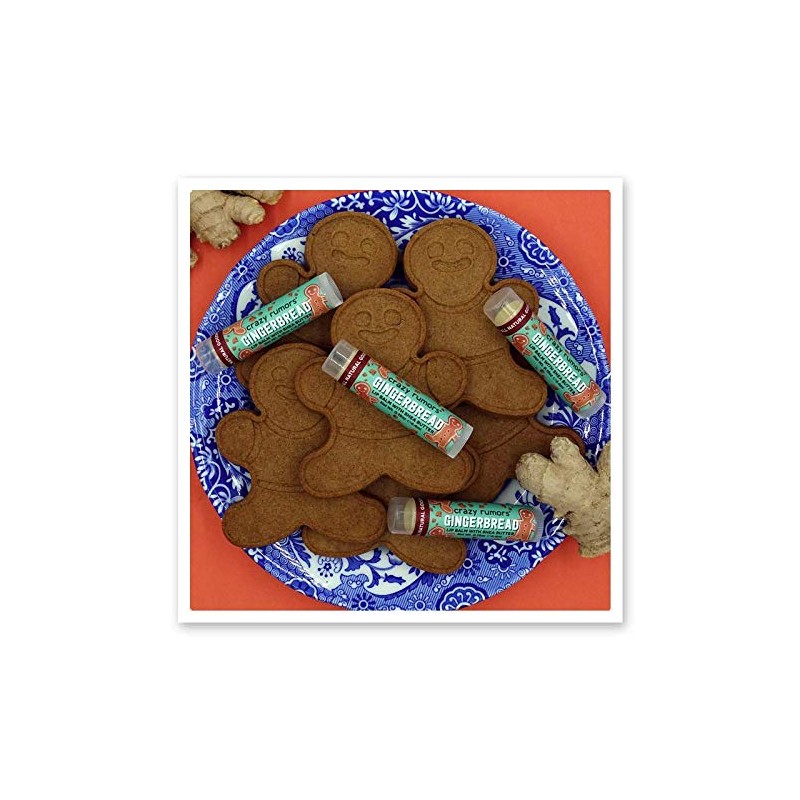 Crazy Rumors Gingerbread Lip Balm. 100% Natural, Vegan, Plant-Based, Made