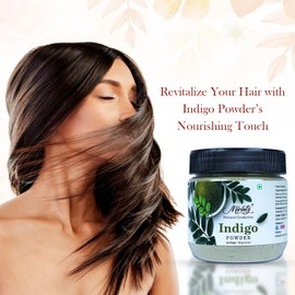 Mirintz 100% Natural Indigo Powder | 100 gms Indigofera tinctoria Leaf & Hair Powder | Natural Blue-Black Hair Dye | Covers Gray Hair | Suitable for All Hair Types