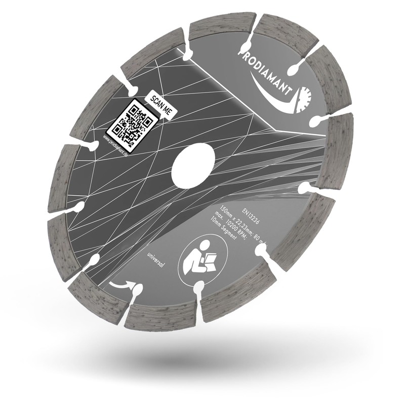 PRODIAMANT Diamond Cutting Disc 10 Mm, Professional Segment, Concrete, Stone,