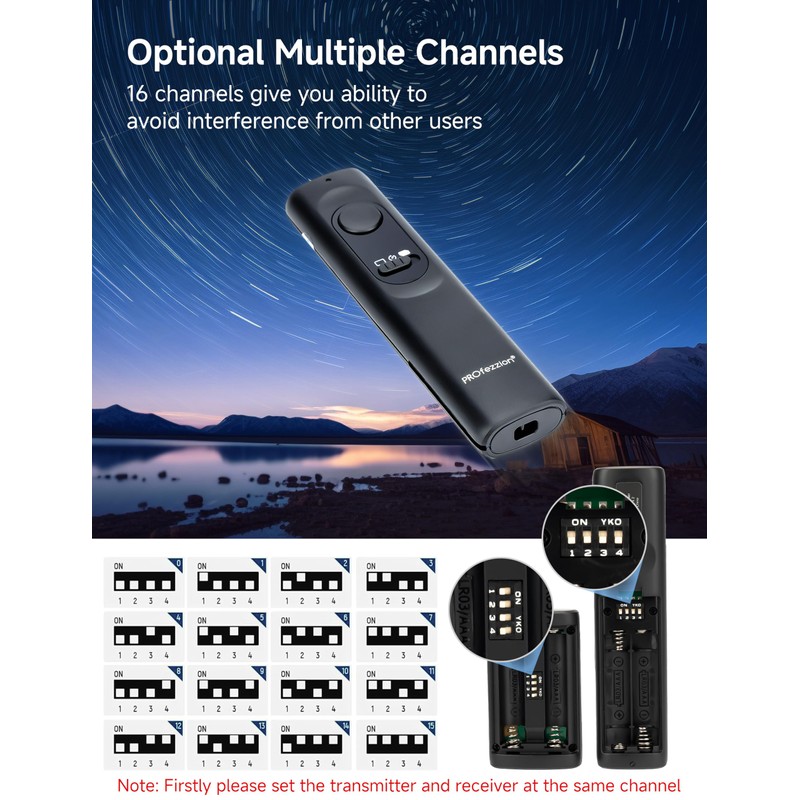 PROfezzion 165 ft Wireless Remote Shutter Release for Panasonic S9,