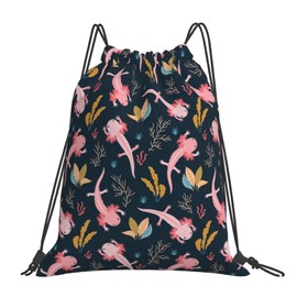 Richugui Cute Little Dragon Drawstring Bags for Women and Men, Drawstring Backpack, Water Resistant String Bag, Gym Bag for Gifts Sports