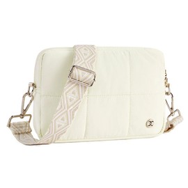 Telena Cloud-Light Crossbody Bags for Women Crossbody Purse with Guitar Strap Lightweight Waterproof Puffer Shoulder Bag Travel Gift Little Pink Bag #Outdoorfun:_Khaki