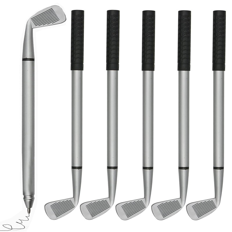 Maydahui Cute Golf Club Ballpoint Pen, Oil-Based, Black, 0.5mm, 12-Piece
