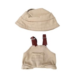 17Cm Doll Clothes for bubu, Skirt Set for bubu Doll, 3 Piece Set Hat Skirt Outfit Premium Fashion Cute Dress for bubu Dolls Accessories (NO Doll) (Khaki 1)