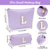 2Pcs Pink Makeup Bag for Women Small Cosmetic Bag for
