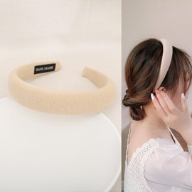 ANIS·KEAAR 4Pcs Padded Headbands for Women - Wide Chunky Non-Slip Fashion Hair Bands Cute Trendy Stylish Gifts with Soft Cushion Design (Style 02, Nomal)