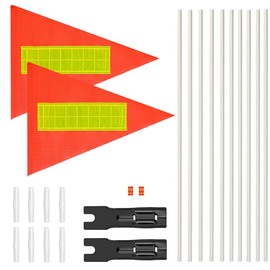 Children's Bicycle Flag, Set of 2 Safety Flags Adjustable, Bicycle Trailer Flag, Pirate Bicycle Bunting, Children's Safety Flag, Children's Bicycle