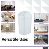 Superio Small 2.5 Gallon Plastic Trash Can with Swing Top