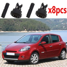 YUBBYSTU 8pcs Black Trunk Hat Rack Clips Parcel Rack Cord Clips Compatible for Renault Clio Megane Scenic Laguna Modus MK1 MK2 MK3 1 2 3 4 Car Brackets 7705099001