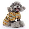 Striped Dog Pajamas Soft Stretchy Warm 4 Legged Puppy Jumpsuit