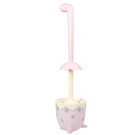XXFLOWER Dinosaur Shape Toilet Brush, Cute, Compact, 1-Pack, Pink, TPR Bristles