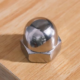 Glvaner 3/8"-16 (20 Pcs) Stainless Steel Acorn Cap Nuts, 304 Stainless Steel, Decorative Round Head Cover Hex Dome Nuts