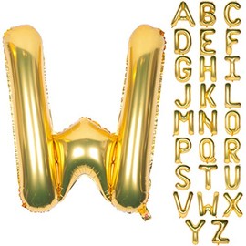 Letter Balloons 40 Inch Giant Jumbo Helium Foil Mylar for Party Decorations Gold W