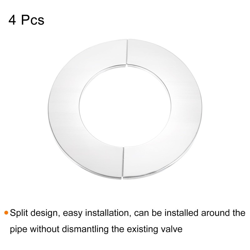 sourcing map Wall Split Flange, 2pcs 304 Stainless Steel Round