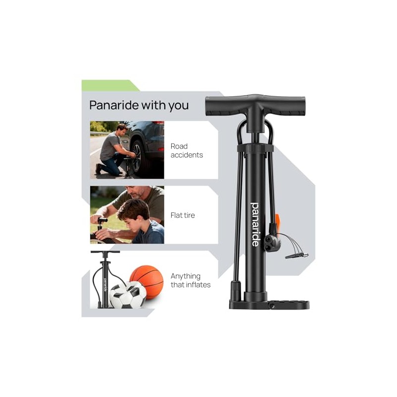Advanced Bike Pump with Dual Presta and Schrader Valves