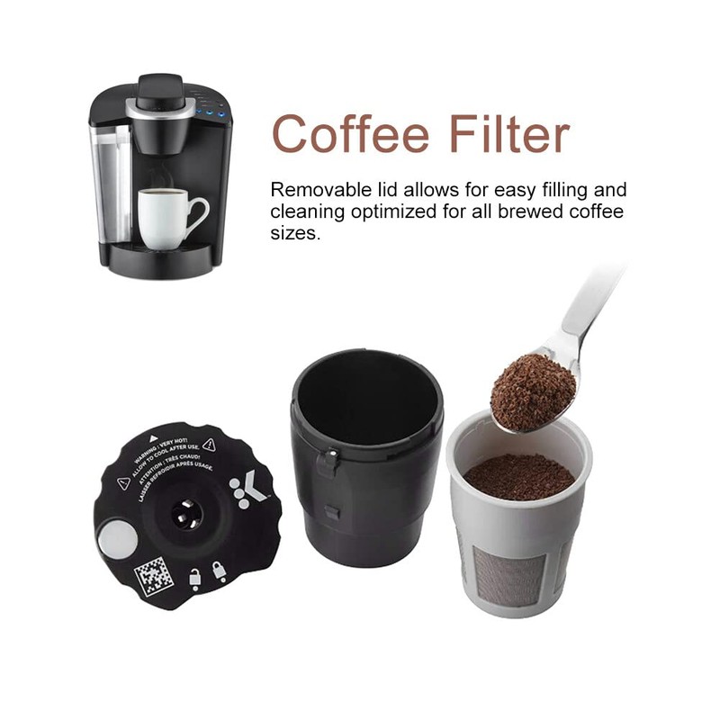 Tefola Filtro de café molido recargable universal reutilizable para cafeteras