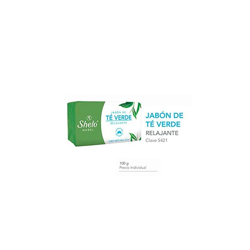Kit 3 Jabón De Té Verde 100gr Relajante limpieza facial