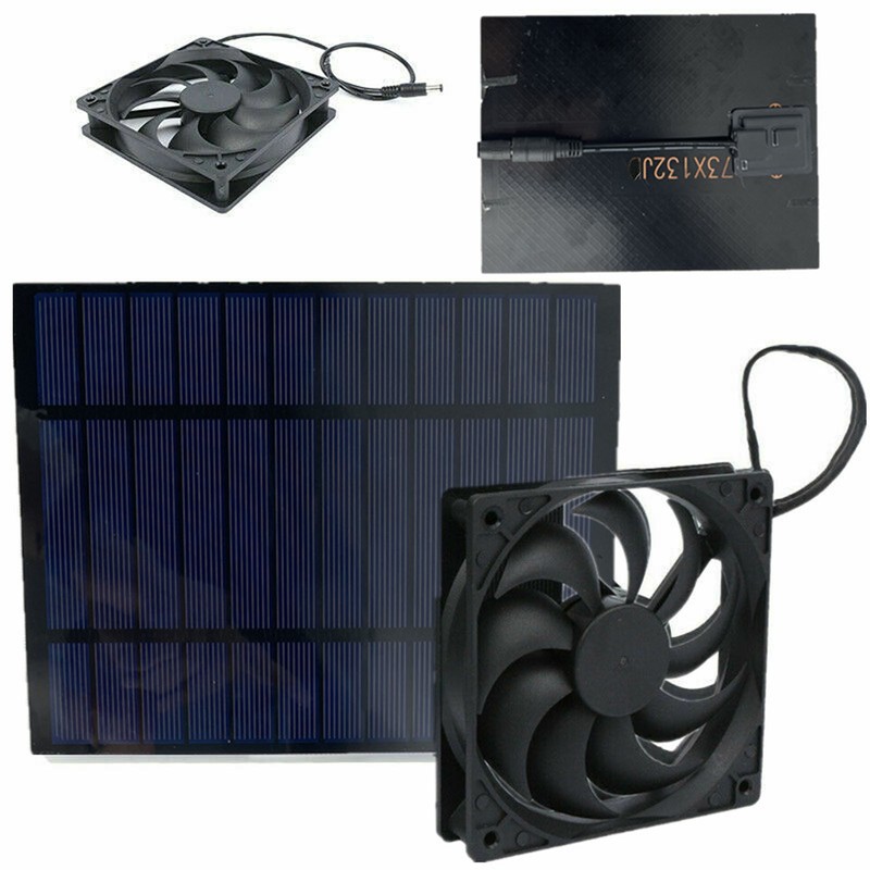 Solar Powered Exhaust Fan 10W Single Fan Waterproof Solar Panel