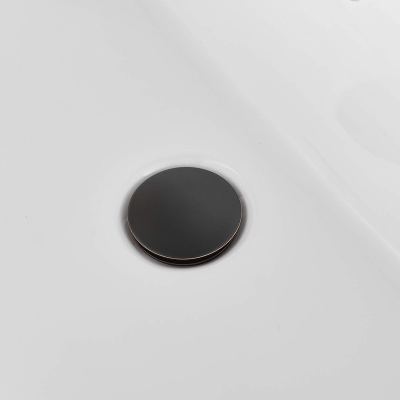 BWE Bathroom Sink Pop Up Drain Stopper with Overflow, Vessel