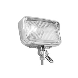 WIND MOZURA Vintage Motorcycle Square Headlight Retro Headlamp Front Light Lamp w/Clear Glass Lens & Visor For Harley Cruiser Bobber Chopper Yamaha Honda Cafe Racer Suzuki Kawasaki Custom Chrome
