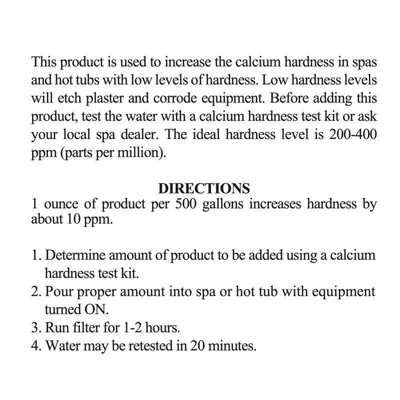 SpaChoice 14-Ounces Premium Increase Calcium, Calcium Hardness Increaser Hot Tub,