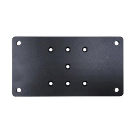 YEWTUTIS 6 PCS 6-1/2" x 3-1/2" Heavy Duty Carbon Steel Black Straight Flat Plate Post Anchor Base for 4x4 Wood Joint Lumber Connector, Repair Tie Corner Brace Fixing for Furniture