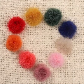 2 Pcs 1.97 Inch Mink Fur Pom Pom Shoe Clips Detachable Fluffy Shoe Accessories Cute Flats Pumps Shoe Decor for Wedding Party Red