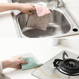 Paquete de 24 paños de limpieza para cocina, paños de cocina, paños de cocina superabsorbentes de terciopelo coral, paños de cocina de microfibra premium suaves, trapos de secado rápido, paños de