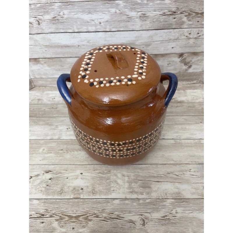 Olla de Barro con tapa Terracota Bean Soup Pot with