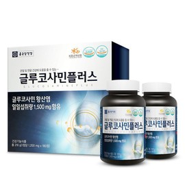 Chong Kun Dang Health Glucosamine Plus 90 Tablets x 2 Bottles Set (1 Set) Joint and Cartilage Health Gift for Parents / 종근당건강 글루코사민 플러스 90정X2병 1세트 관절 연골건강 부모님 선물