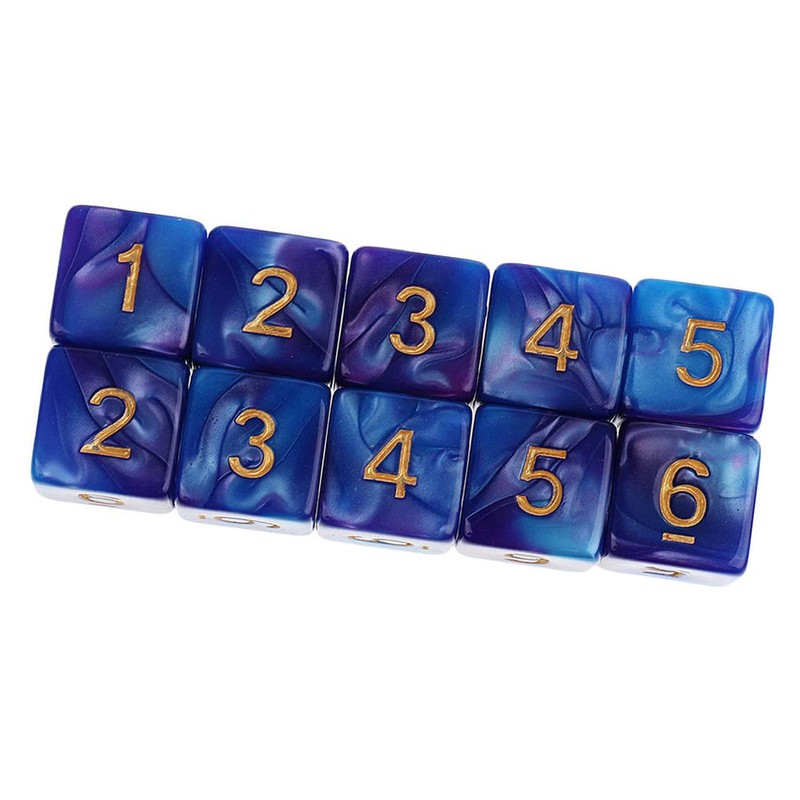 Yourandoll Pack of 10 Polyhedral Dice D6 Dice Game Dice