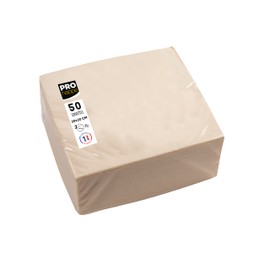 PRONAPPE - Rif. SV622002I - 50 tovaglioli da cocktail, 20 x 20 cm, carta micro-goffrata, ovatta a 2 strati, colore: Avorio