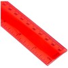 eBuyGB Flexible Plastic Transparent Ruler, 30 cm, Red