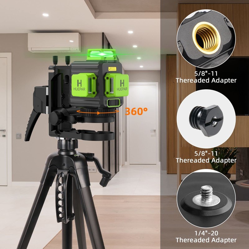 Huepar LP36M-S Laser Mounting Bar Bracket, Ceiling Clamp Adjustable Magnetic