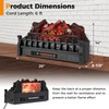COSTWAY Eternal Flame Electric Fireplace Log, Wood Ember Bed, 26-inch