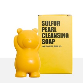 Sulfur Pearl Face Wash Soap Trouble Pore Sebum Care Cleansing Hypoallergenic Face Cleanser Skin Soothing Daily Face Wash Slodet, 1 piece, 100g / 유황진주 세안비누 트러블 모공 피지 케어 클렌징 저자극 페이스 클렌저 피부진정 데일리 세안 슬로뎃, 1개입, 100g